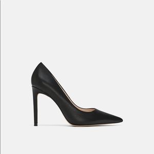 Black Zara Leather Heels - Sz 39 (8 in US)